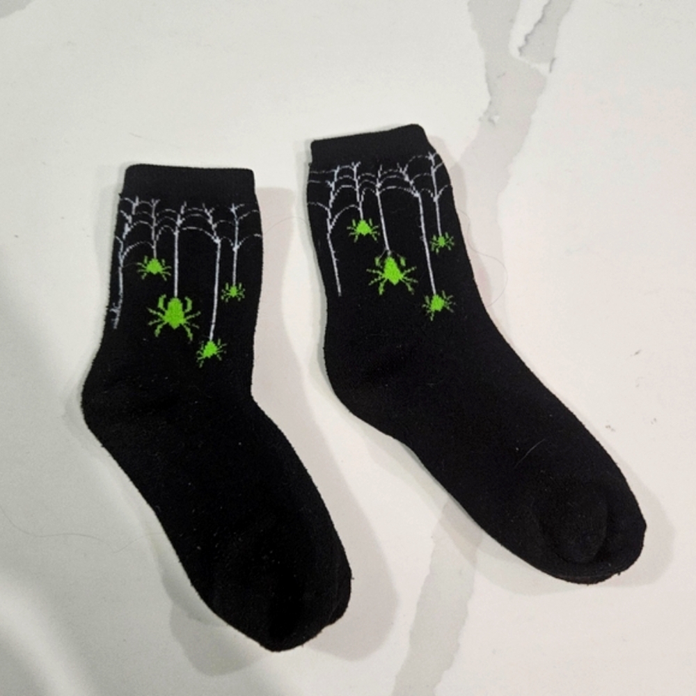 Spider Web Spider Socks Goth Socks Halloween Socks Punk Rock Socks